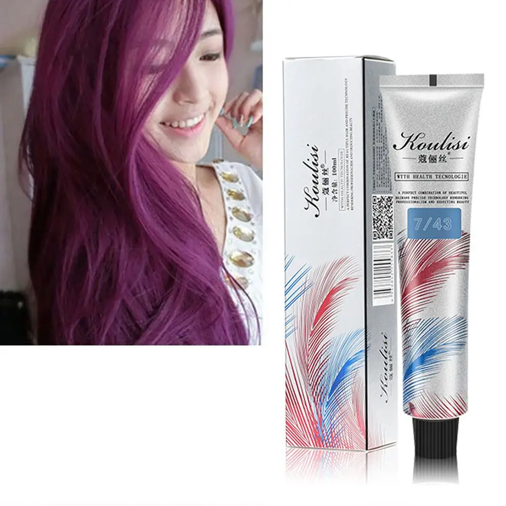 50/92ML Hair Dye Tint  Semi Permanent Hair Coloring Cream 6Colors Hair Care Styling Tools Women/Men Fashion Natural Easy to use