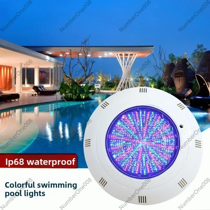 Led Swimming Pool Light Wall-mounted Ip68 Spotlight 12w18w Colorful Remote Control Underwater Light