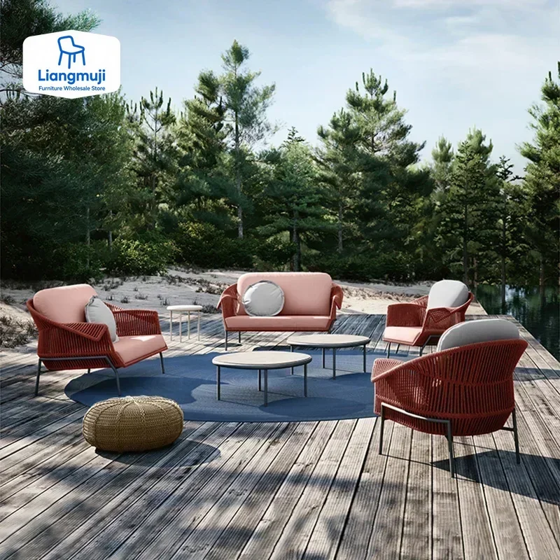 الفاخرة الأوروبية أريكة الروطان في الهواء الطلق مصمم رخيصة وسادة أريكة مسند الذراع صالة القراءة موبليس الفقرة El Hogar الأريكة الأثاث