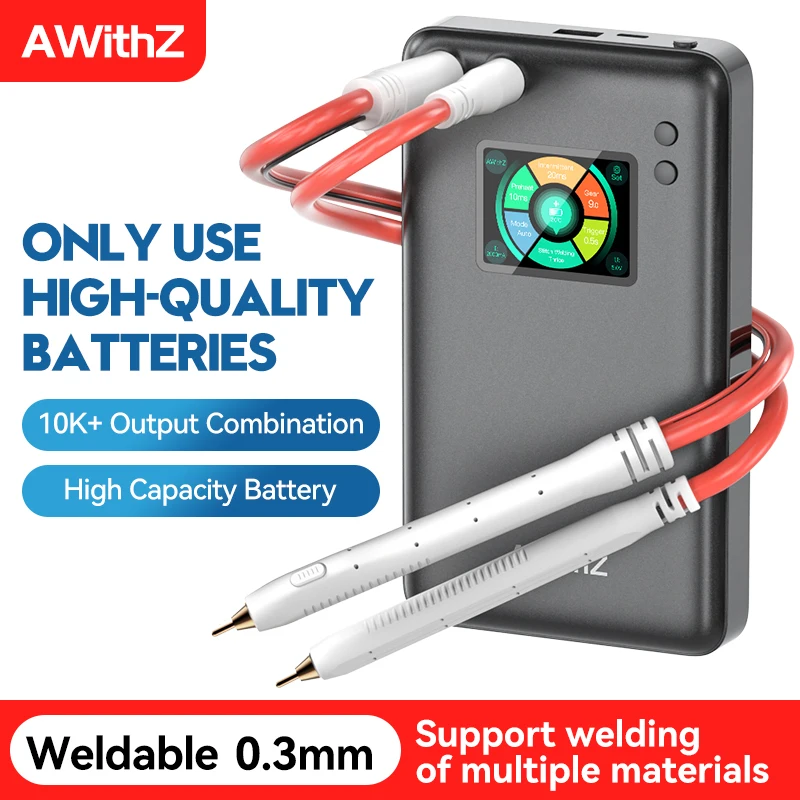 

Awithz Portable Battery Spot Welder DIY Mini Welding Machine 18650 Lithium Battery Pack Welding Tool 5000mah Weldable 0.3mm