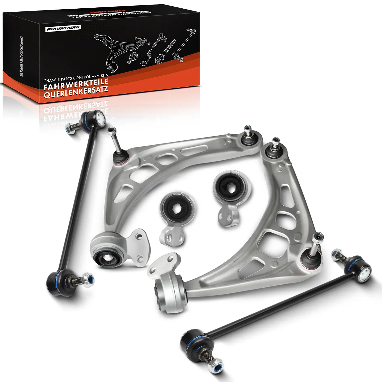 Frankberg 6-teilig Querlenker Satz Vorderachse beidseitig für BMW 3er Cabriolet Compact E46 31121096984 31126751318