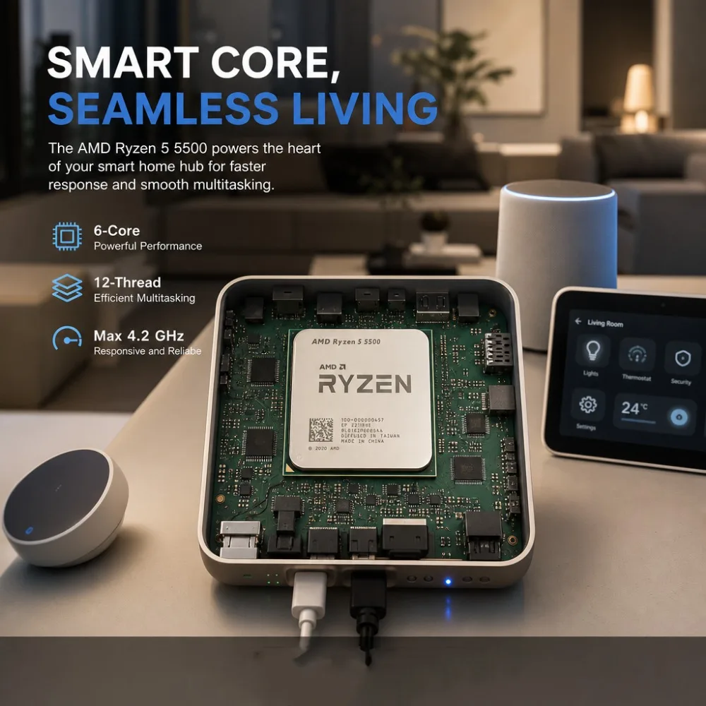 Multi-task Gaming Desktop CPU R5 5500 AMD Ryzen 5 5500 New 3.6GHz 7nm 16MB Cache 6 Core 12 Thread Socket AM4 Chip Without Cooler