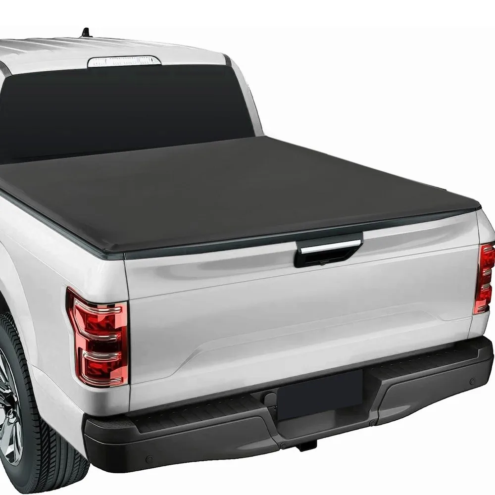 5.8FT Soft Roll Up Tonneau Cover Truck Bed