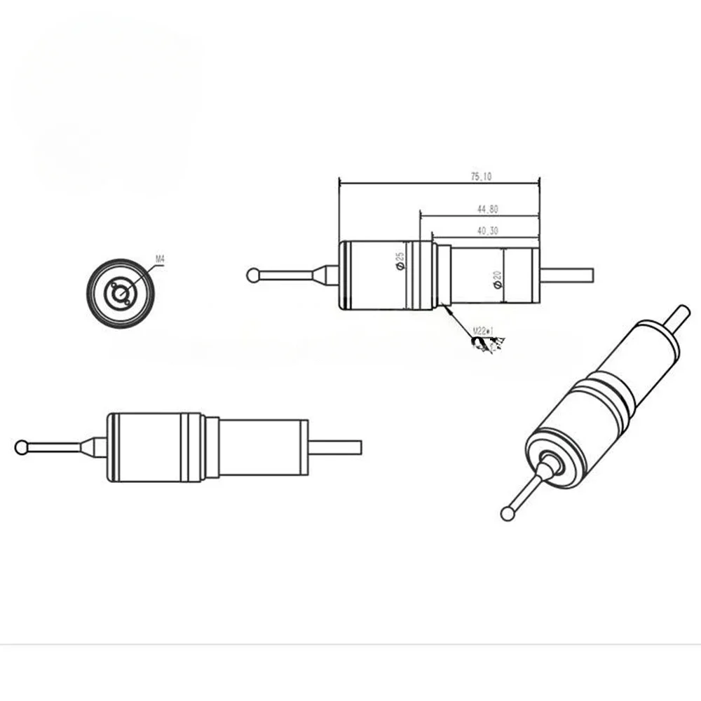 Waterproof Wired Edge Finder Machine Tool, CNC, Tipo de Contato, T-25, Sensor de Detecção, Centralização Automática, Impermeável