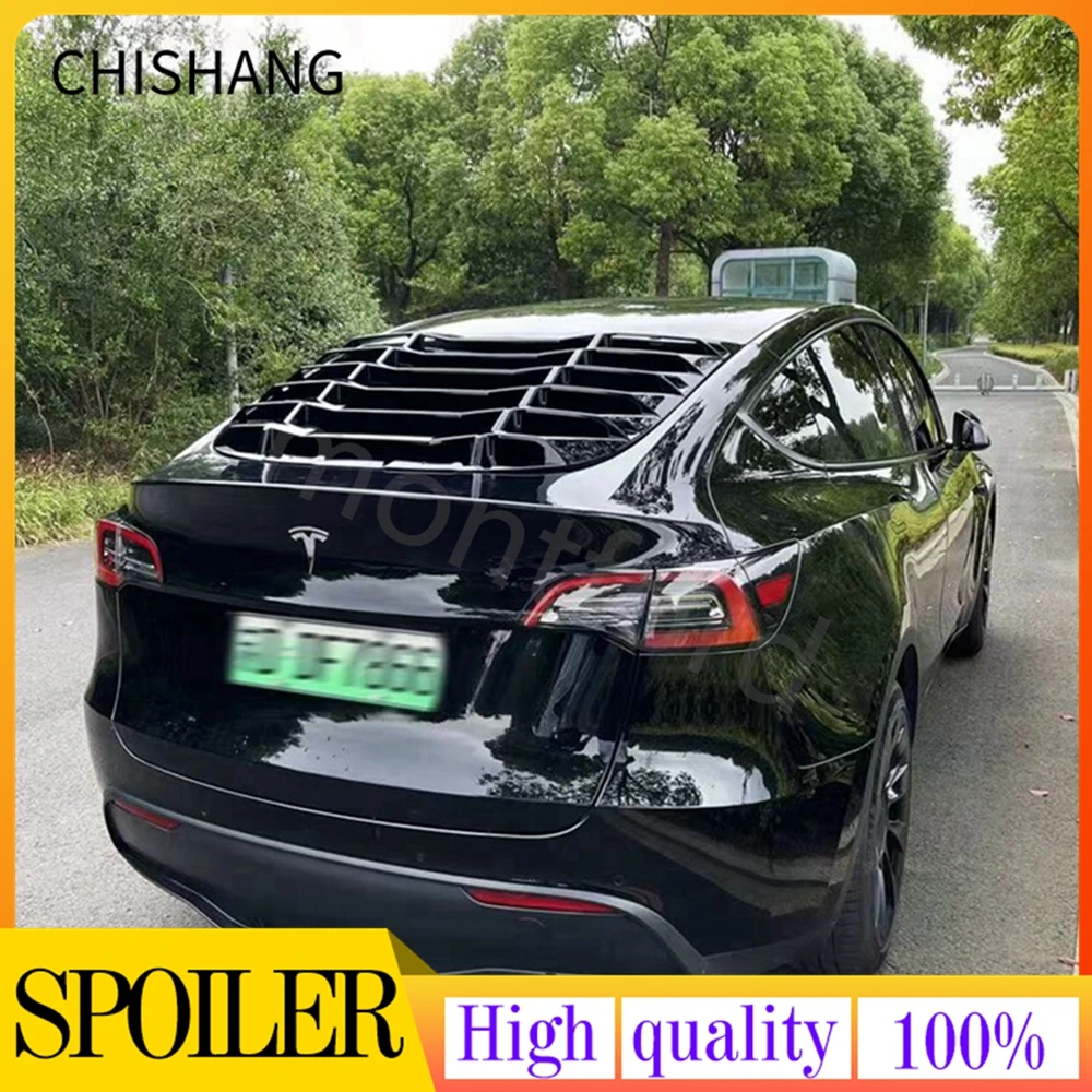 For Tesla Model Y 2021 1pcs car rear window sun visor sun visor spoiler trim auto tuning accessory