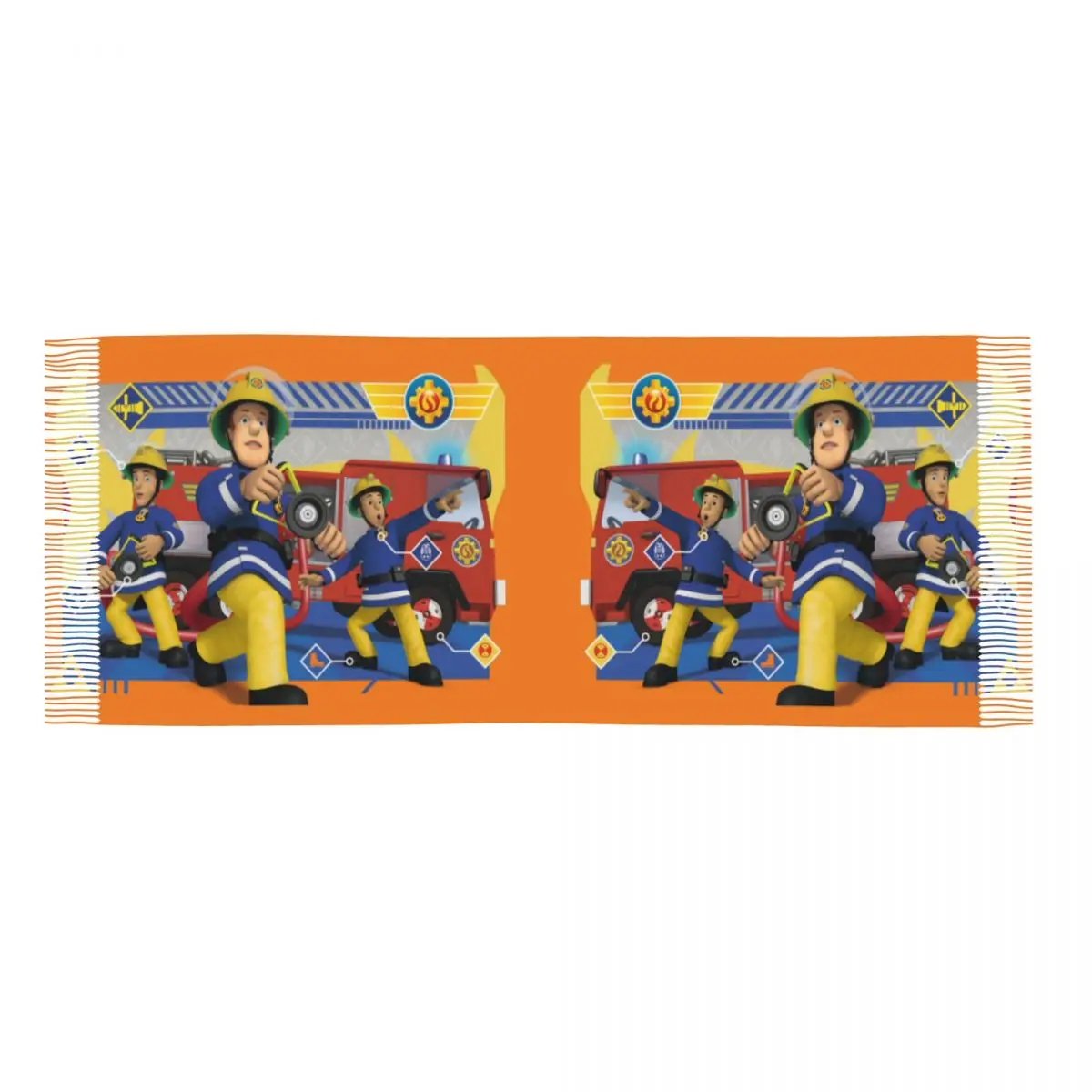 Fireman Sam Tassel Scarf Women Soft Shawls Wraps Lady Winter Fall Scarves