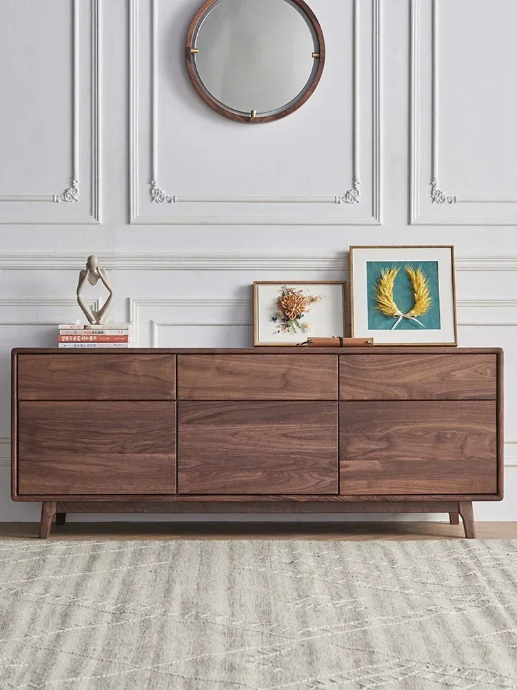 TV Cabinet Light Luxury Bedroom TV Stand High Master Bedroom Solid Wood Sitting Room Cabinet