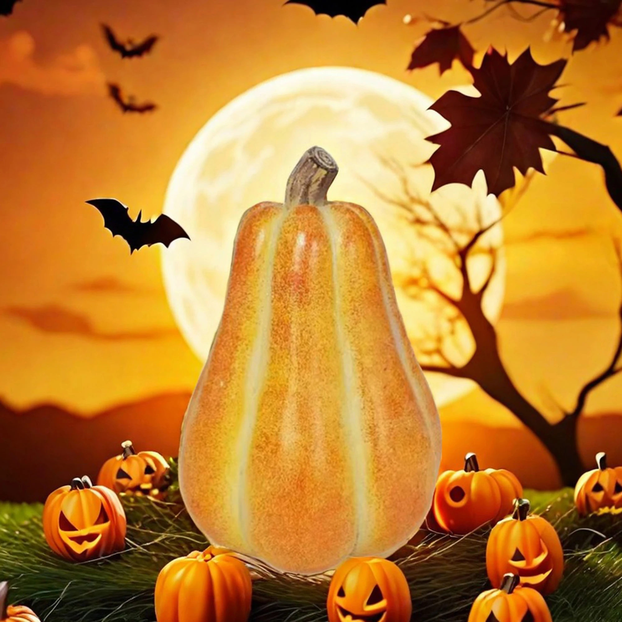 مخيف هالوين جاك أو فانوس الجدول محور يدويا تمثال اليقطين للمنزل مكتب ديكور الحفلات وإعطاء الهدايا #3