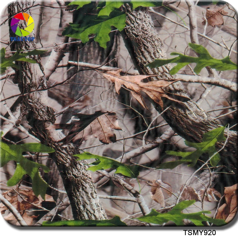 

Water transfer printing camouflage real tree 1mX10m hydrographic film hydro dipping