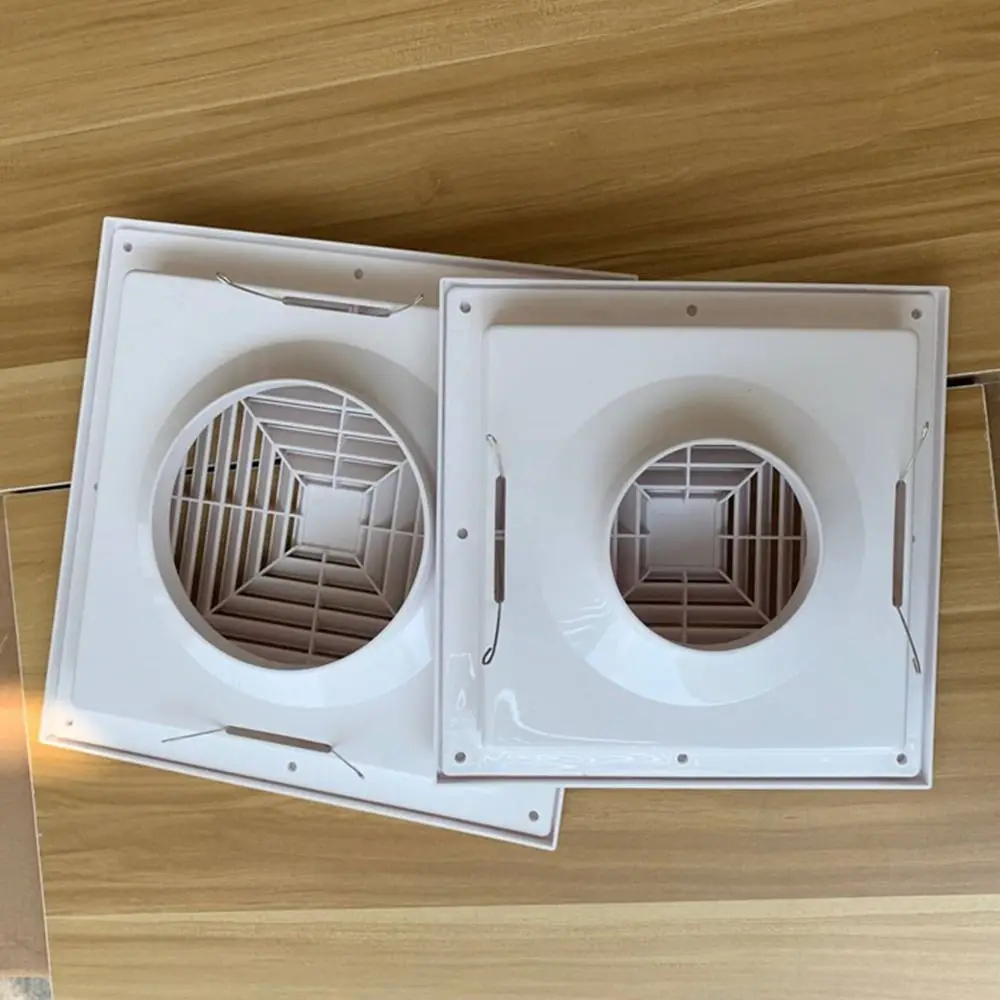 Durable Plastic Grille Air Outlet White Ventilator Cover Ventilation Hood Square Ceiling Vent Ventilation Systems