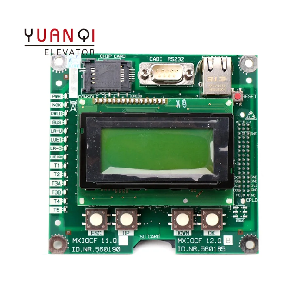 Yuanqi Lift Spare Parts Elevator 5500 Control Cabinet LCD Display PCB Board For Motherboard 560185 560190