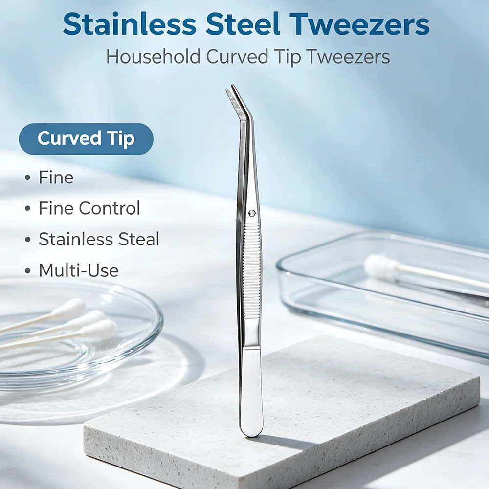 Rustproof Household Craft Tweezers Handy Tool For New DIY Makers Assemble Mini Parts And Trim Stray Facial Hairs