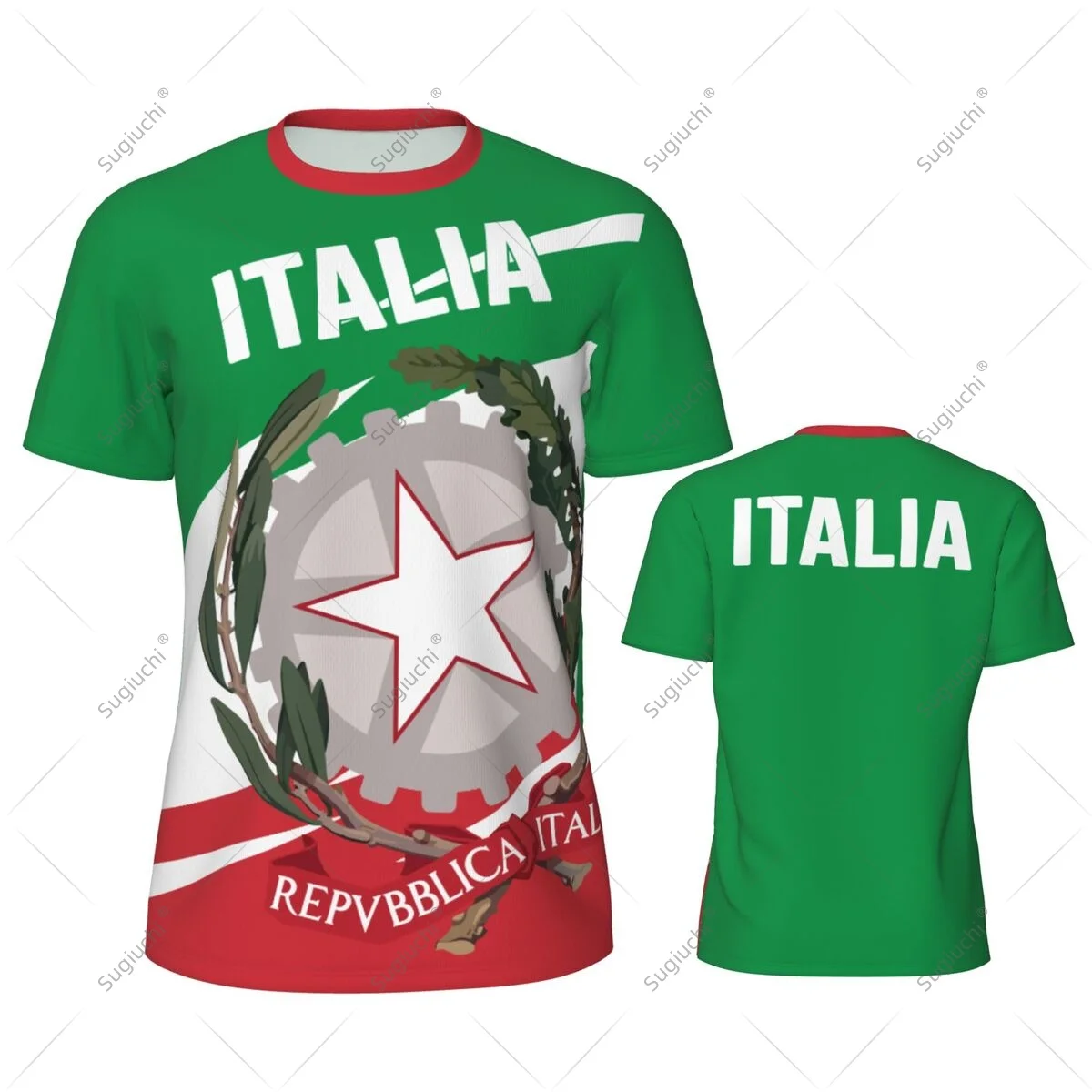 Italian Italy Flag Men Sports T-shirt Women Tees jersey for Soccer Football Running Bike Tennis Fitness Fans