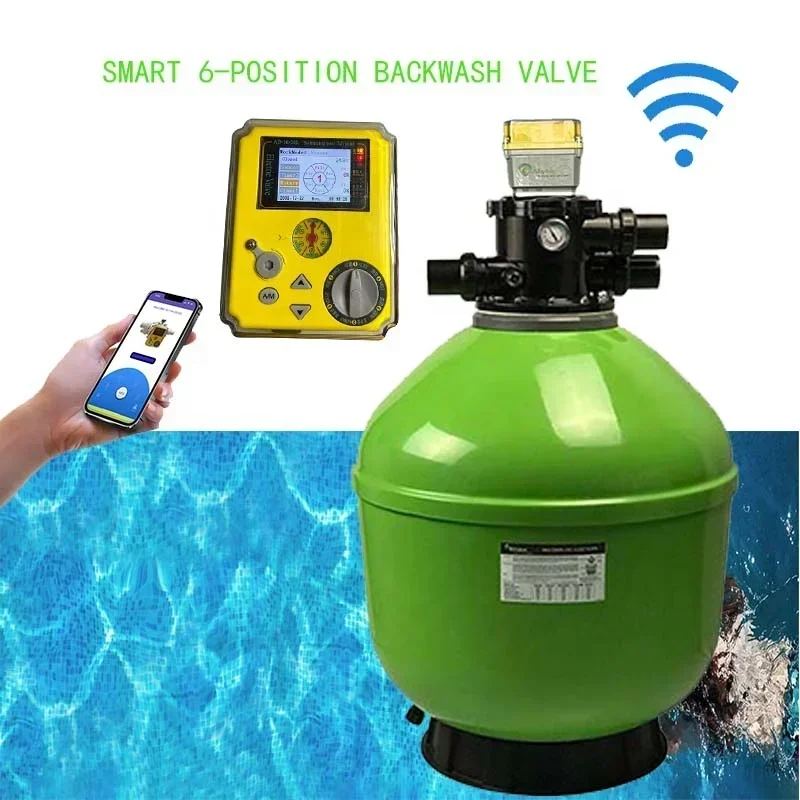 

For EMAUX Filter Multi-Port WiFi Automatic Backwash Valve Actuator Smart Backwash Sand Filter