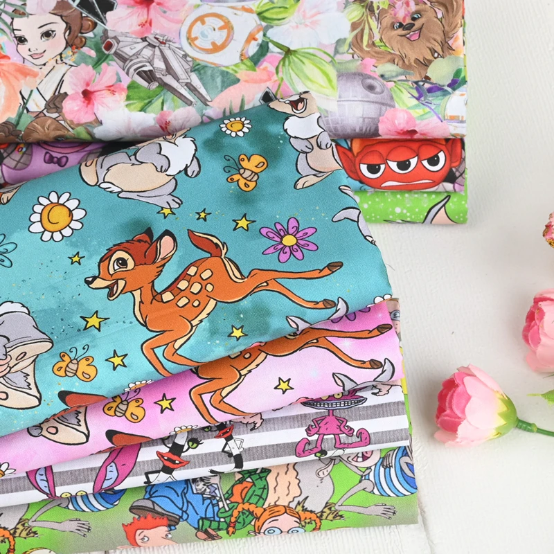 Deer Bambi Disney Fabric Cotton By The Yard,Sew Quilting Kids Clothes Dress Fabrics,DIY Patchwork Handmade Tela Tissu