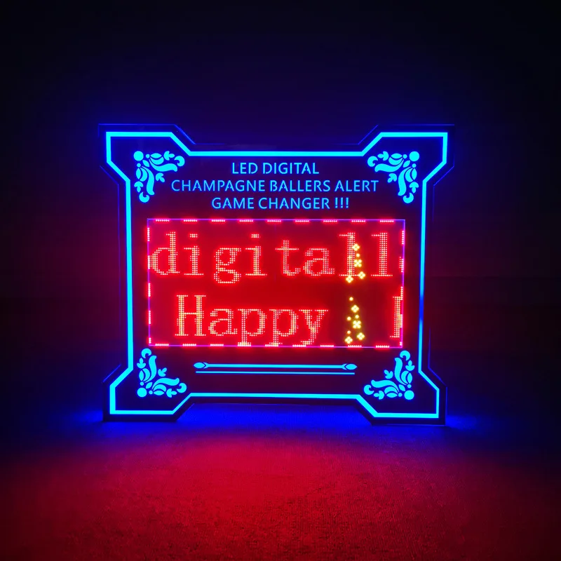 Custom VIP Service Message Board Led Digital Electronic Screen Bottle Presenter for Restaurant Bar    Nightclub