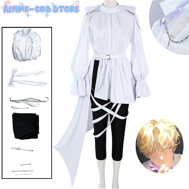 

Anime Alien Stage Luka Cosplay Costume Top Pants Anime Idol Cosplay Role Playing Party Suit Mens Fancy Halloween Carnival Outfit