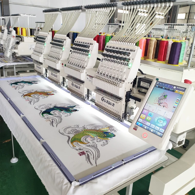 Top selling industrial tajima machine head 4 heads embroidery machine for beads sequin cord embroidery on clothes fabric