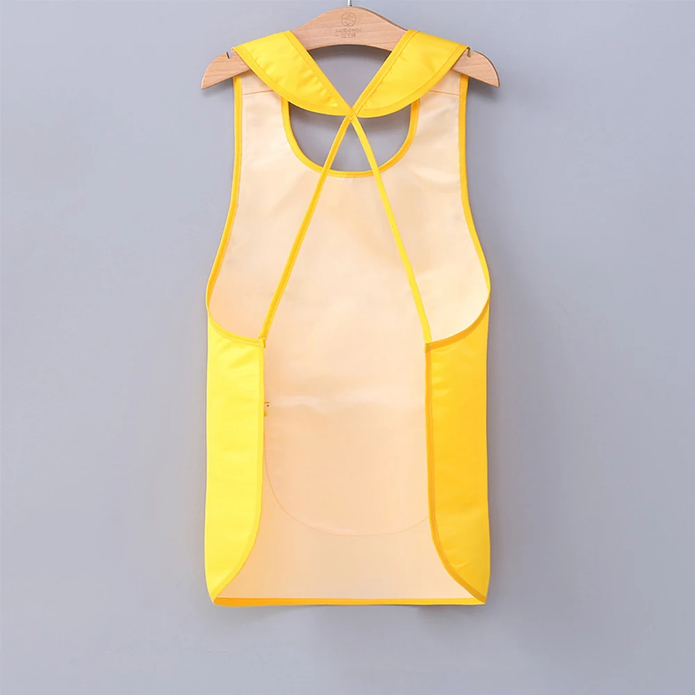 Reverse Dressing No Tie No Sleeveless Painting Apron Easy Clean Drawing Dressing Kitchen Apron Waterproof Baking Bibs