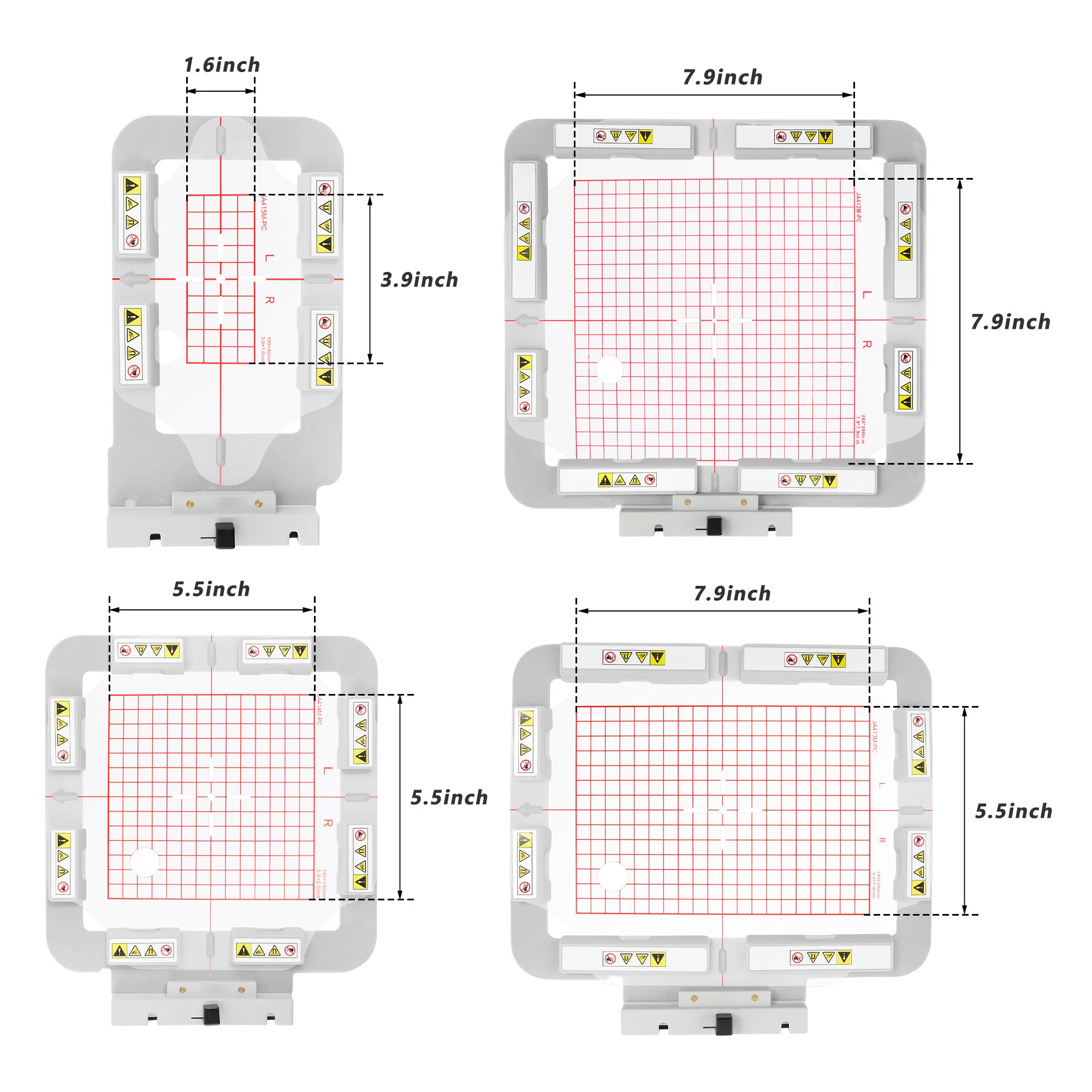 

JA41-2345MK Magnetic Mighty Hoop kit fit for Janome Memory Craft 400E/500E/550E Elna eXpressive 830