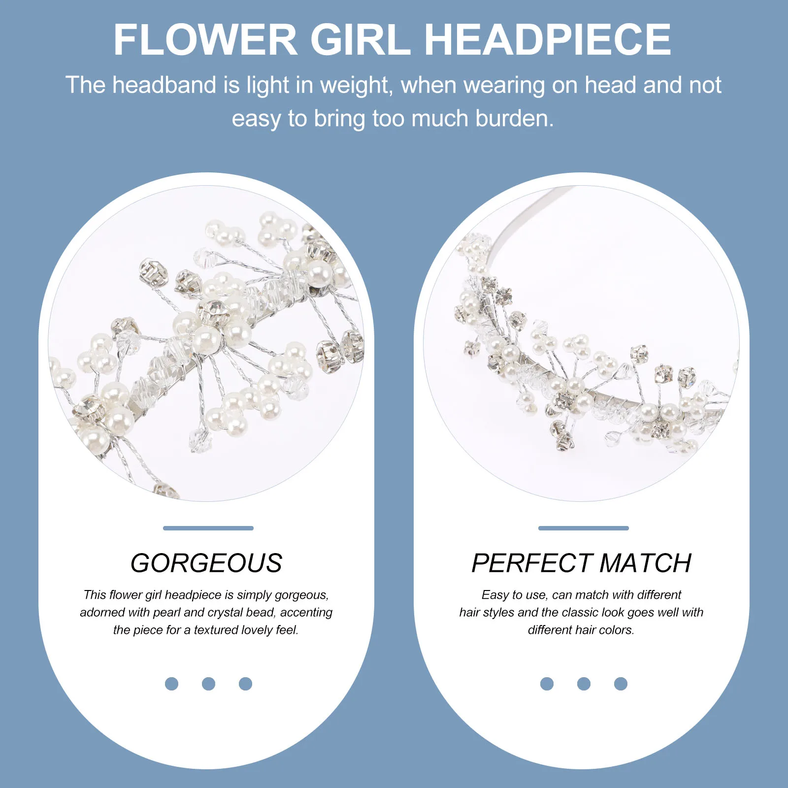 

Sparkling Crystal Pearl Headband Lightweight Hair Accessory For Girls Women Wedding Party Festival Dance Prom Decoration