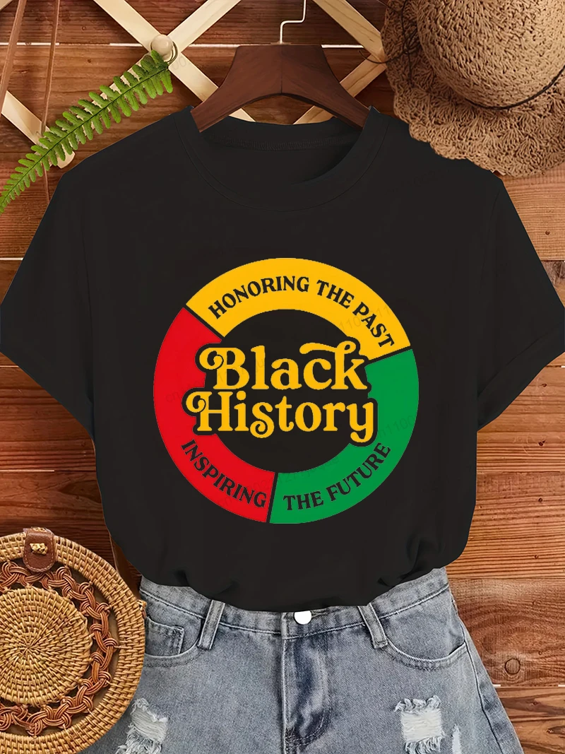 Black History Honoring The Past Inspiring The Future T-Shirts, Black Lives Matter Shirts for Women Men,short Sleeve Women's Tees
