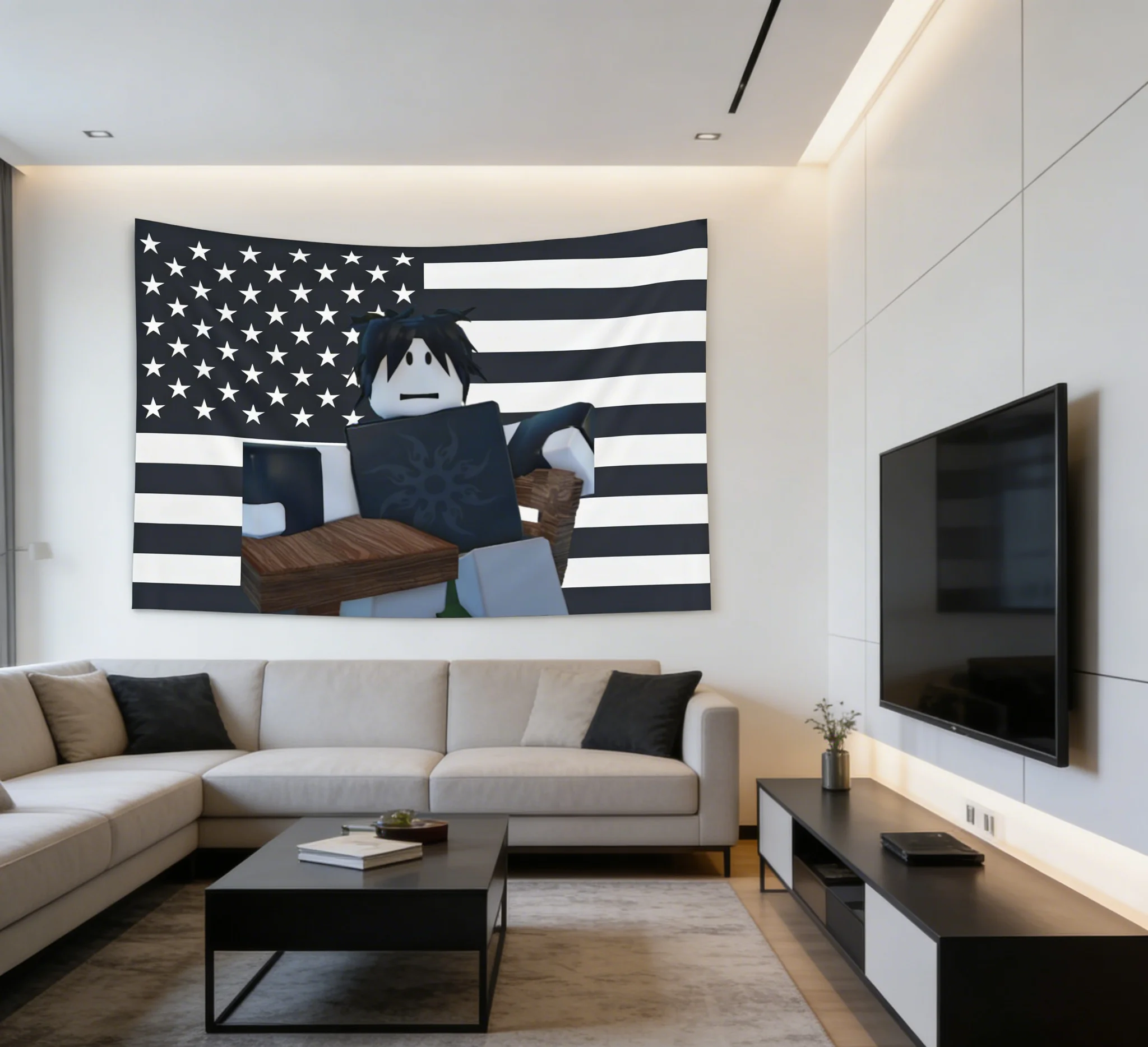 Two Time R Design Patriotic American Flag Tapestry Indoor Home Dorm Decor Gift Idea