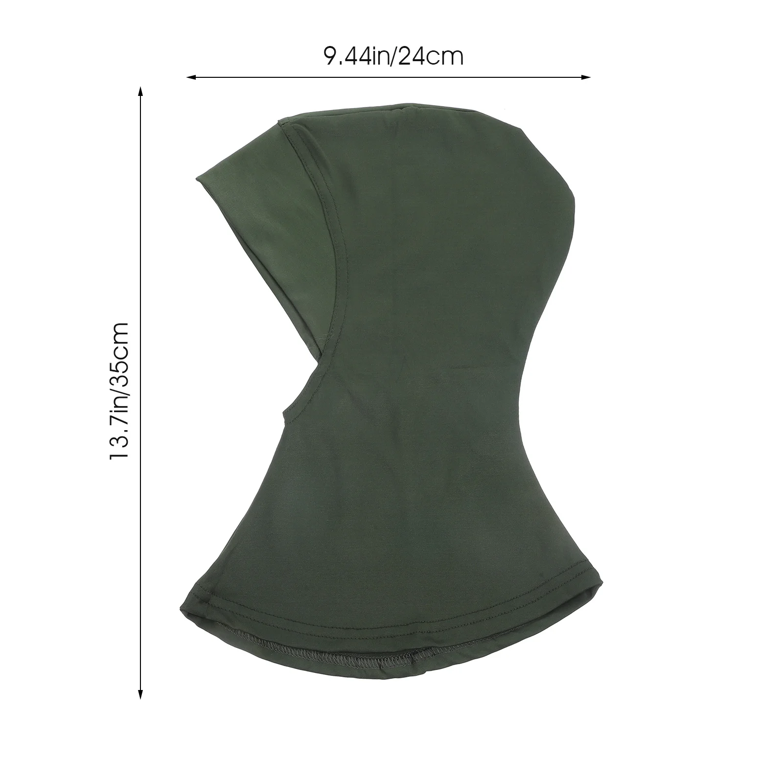 المرأة قابل للتعديل قبعة الحجاب الإسلامي 35x24 سنتيمتر الأخضر غطاء كامل الداخلية الحجاب وشاح تنفس الحليب الألياف النسيج التصميم الكلاسيكي