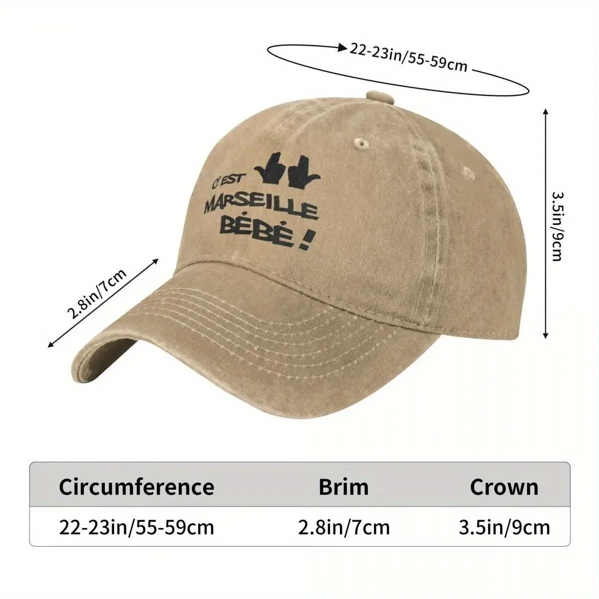 A Vintage Marseille Cartoon Baseball Cap, 100% Lightweight Trucker Hat, Buckle Closure, Elastic Fit, Hand Wash, Suitable for Chr