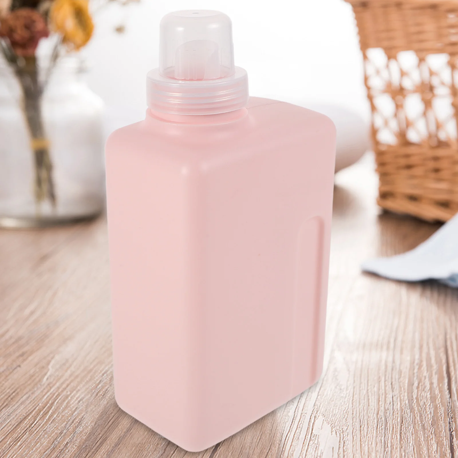 

1000Ml Laundry Dispenser Bottle Space Saving Square Design Durable Pe Leakproof Reusable For Laundry Liquid Cleaning Agents Pump
