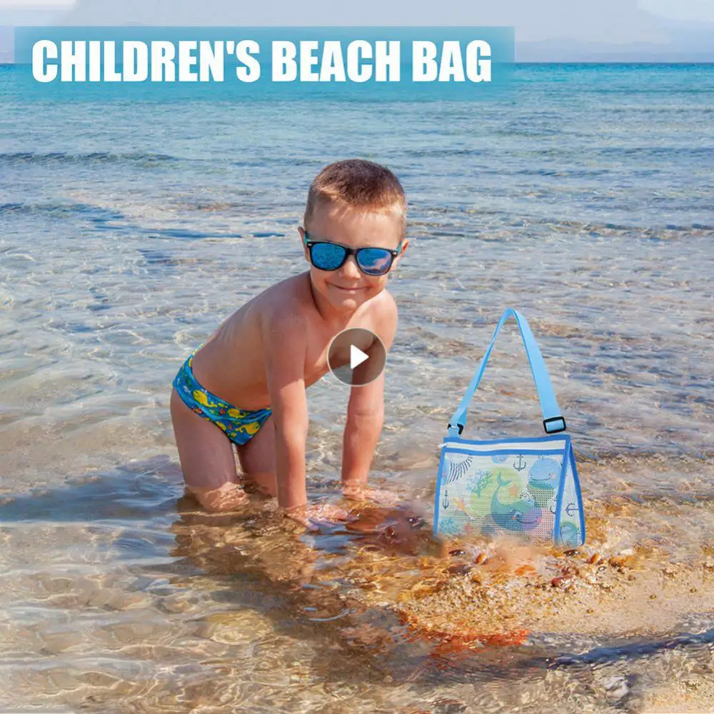 Mesh Bags Durable Perfect For Shell Collection Spacious In-demand Washable Trending Mesh Bag For Holding Seashells And Toys