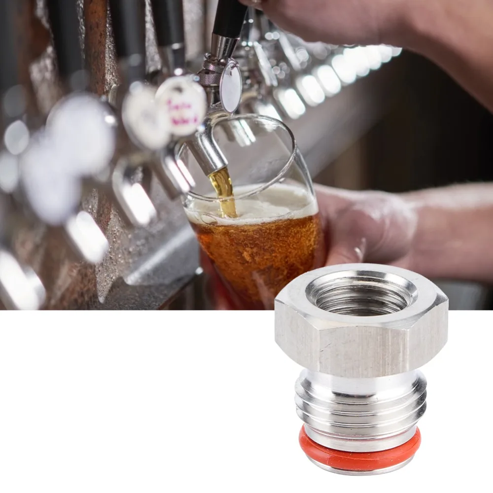Parts 1/4in FFL Plug Adapter Connector 19/32in‑18 UNF Stainless Steel Beer Keg Connectors Keg Adapter Homebrew Beer Keg