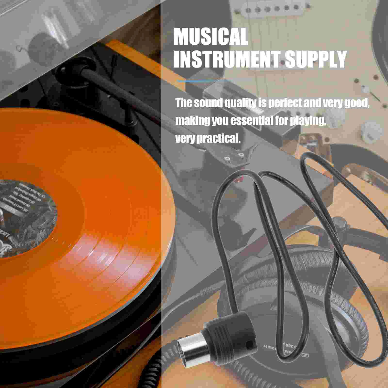 Wired Headphones Midi Cable Audio Extension Keyboard Connecting Instrument Accessory Black 5-pin