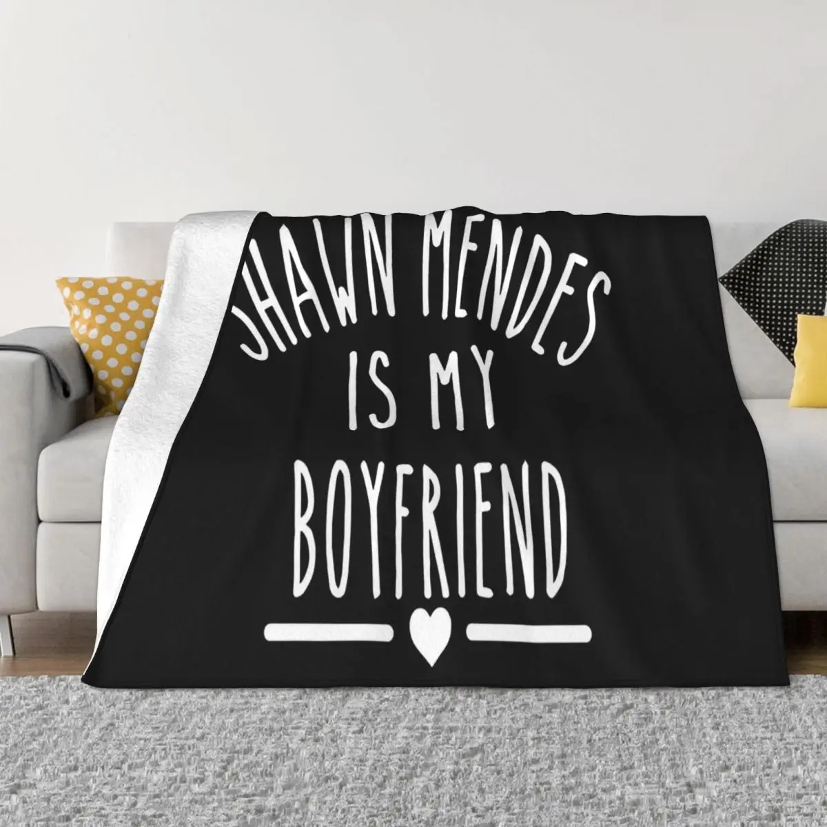 Shawn Mendes Is My Boyfriend Clothing Magcon Tour Our Seconds Life Text Unique Kawaii Homme Customiz Throw Blanket