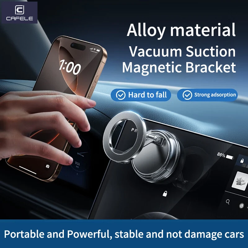 Magnetic Car Phone Holder Universal Foldable Stand For Cell Phone Dual Axis Adjustment & 360 ° Rotation Mobile Support For Car