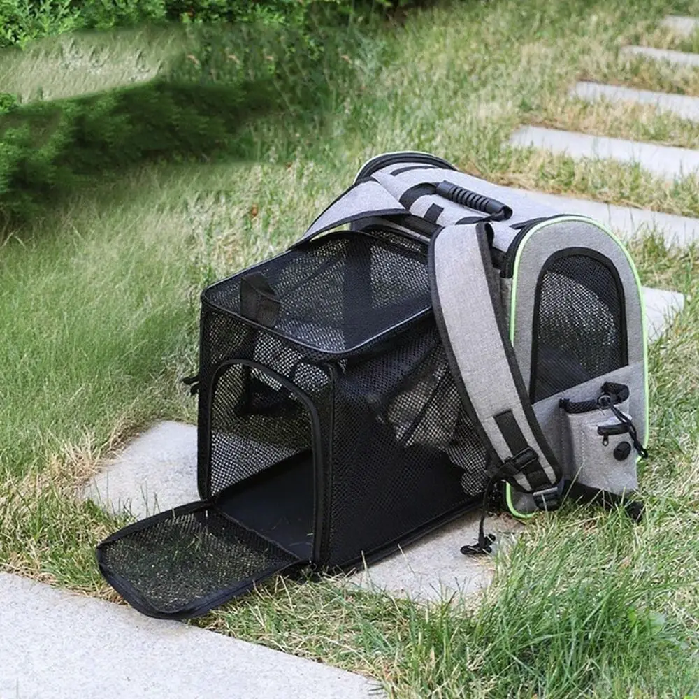 

Large Capacity Pet Carrier Backpack Breathable Adjustable Expandable Cat Bag Foldable Portable Puppy Backpack Hiking Adventure