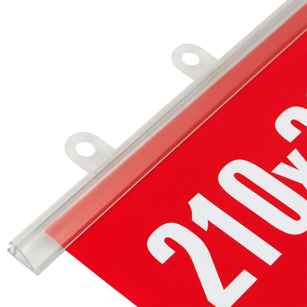 10 stücke 25/30/35/40 Klar Kunststoff Banner Clip Streifen Poster Hängen Snap Schiene Fahnenmast Wand Kalender malerei Aufhänger Stange – Detail 13