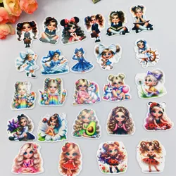10 pieces Young Girl Cartoon New Crafts Flat Back Resins Bow Diy Hairpin hair Accessories headwear 24060502