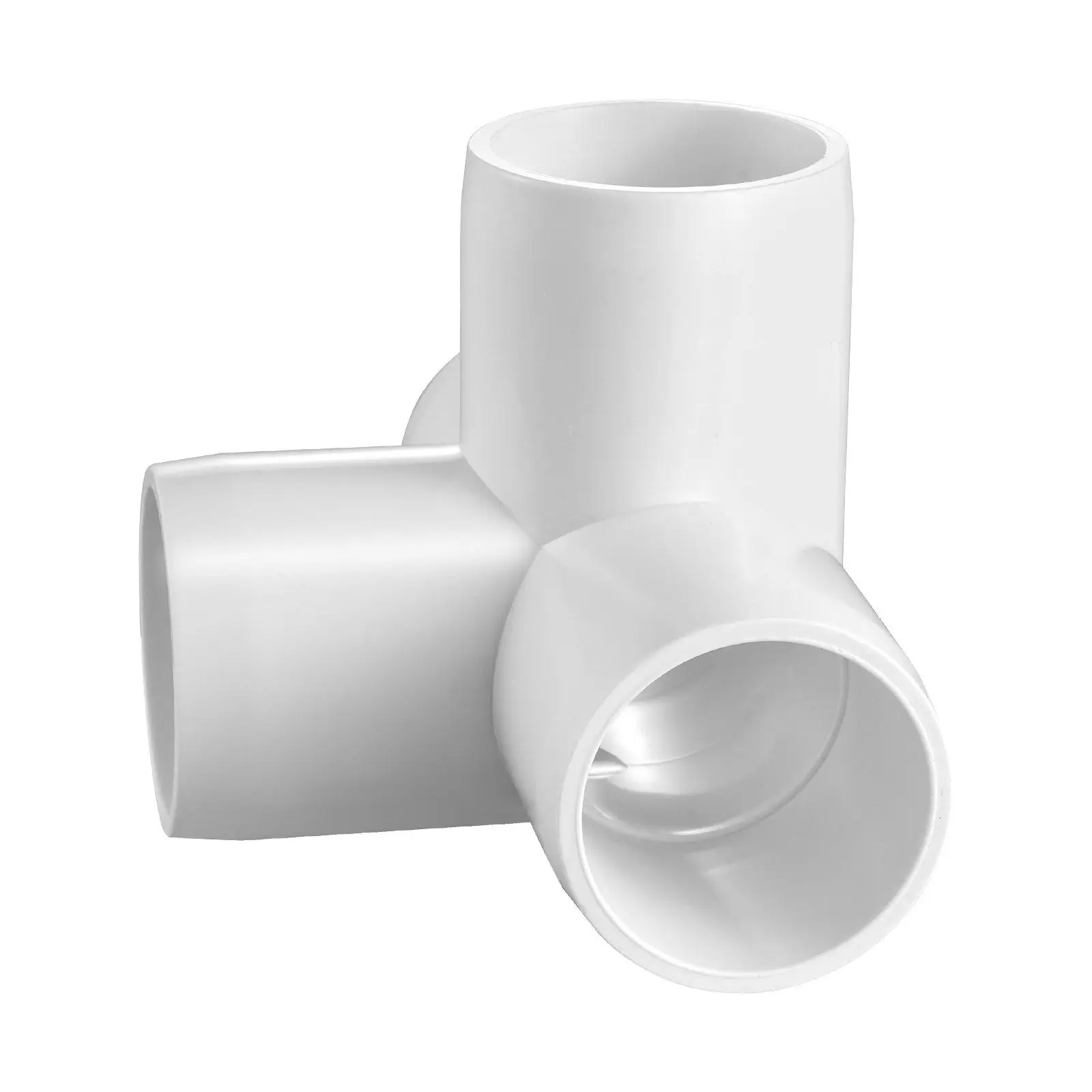 Raccordi in PVC a 4 vie Confezione da 10 giunti per tubi in PVC Connettore a gomito per tubi in PVC da 1"