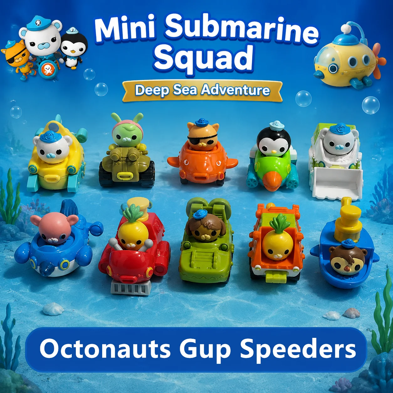 Octonauts Gup Racer Speeders Mini Racing Car Models Kwazii Inkling Pedro Tweak & More Collectible Display Action Figure