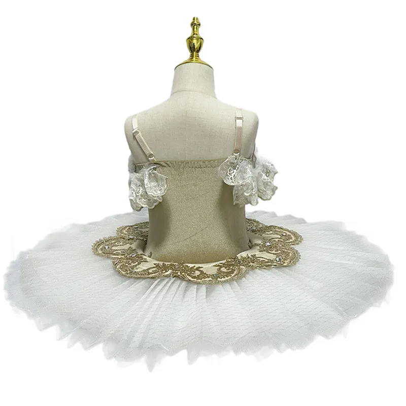 White Professional Tutu Lake Costume High Quality Ballet dress Close Children's Panel for Girls