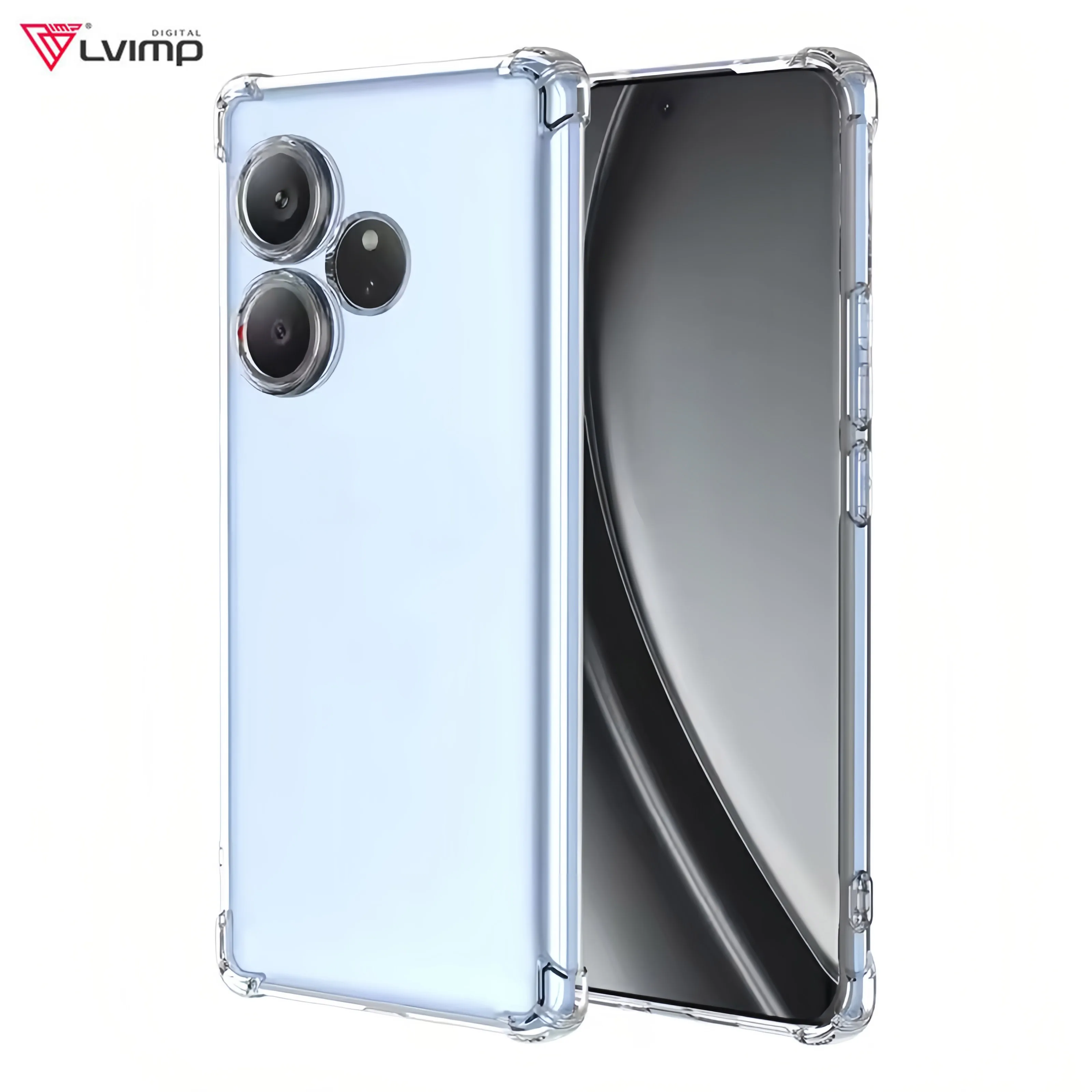 Airbag à prova de choque tpu caso para realme gt 7 pro 6t neo 3 3t gt 2 neo 2t nota 50 capa protetora clara capa fundas coque