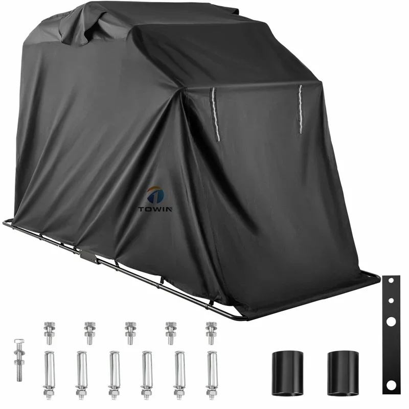 XDSoutdoor The Motorcycle Shelter Storage Cover Tent Garage With Metal Frame Waterproof Protection