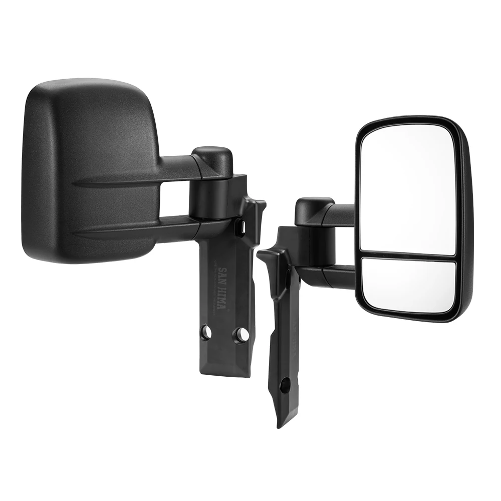 SAN HIMA Black Extendable Towing Mirrors for Land Cruiser 70-79 1984-2023 lc79 Towing Mirrors