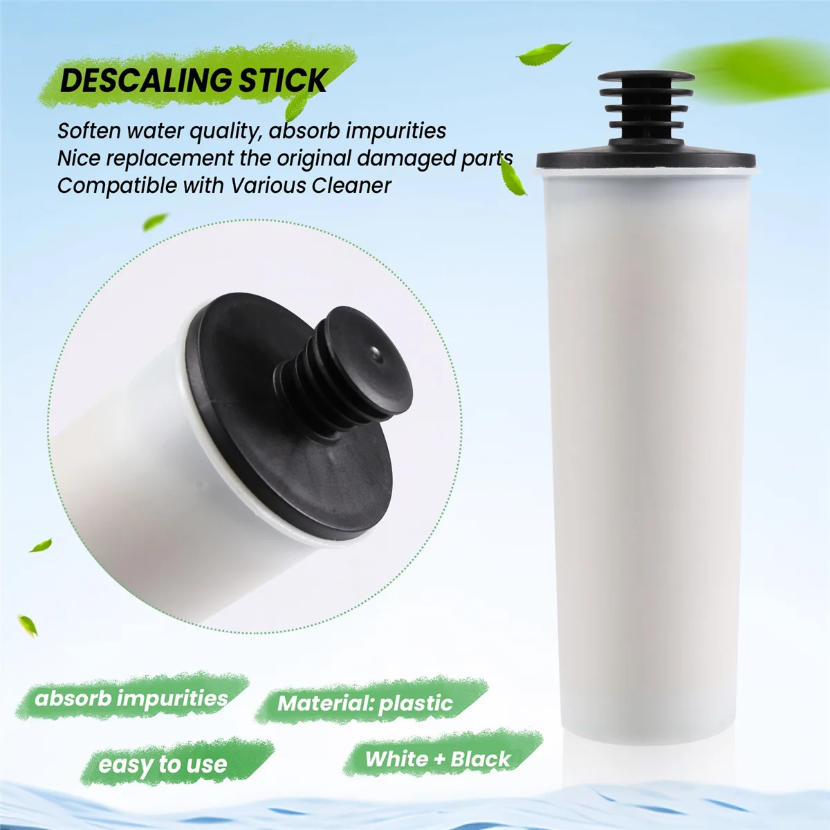 Steam Cleaner Water Purifier Descaling for SC2 SC3 Clean Water Descaling Filter Premium Upright 1PCS