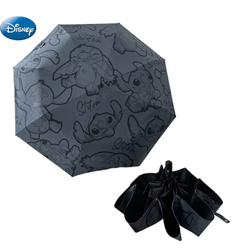 

Disney Stitch animation peripheral cartoon cute fully automatic folding umbrella creative kawaii umbrella sunshade anti-UV gift