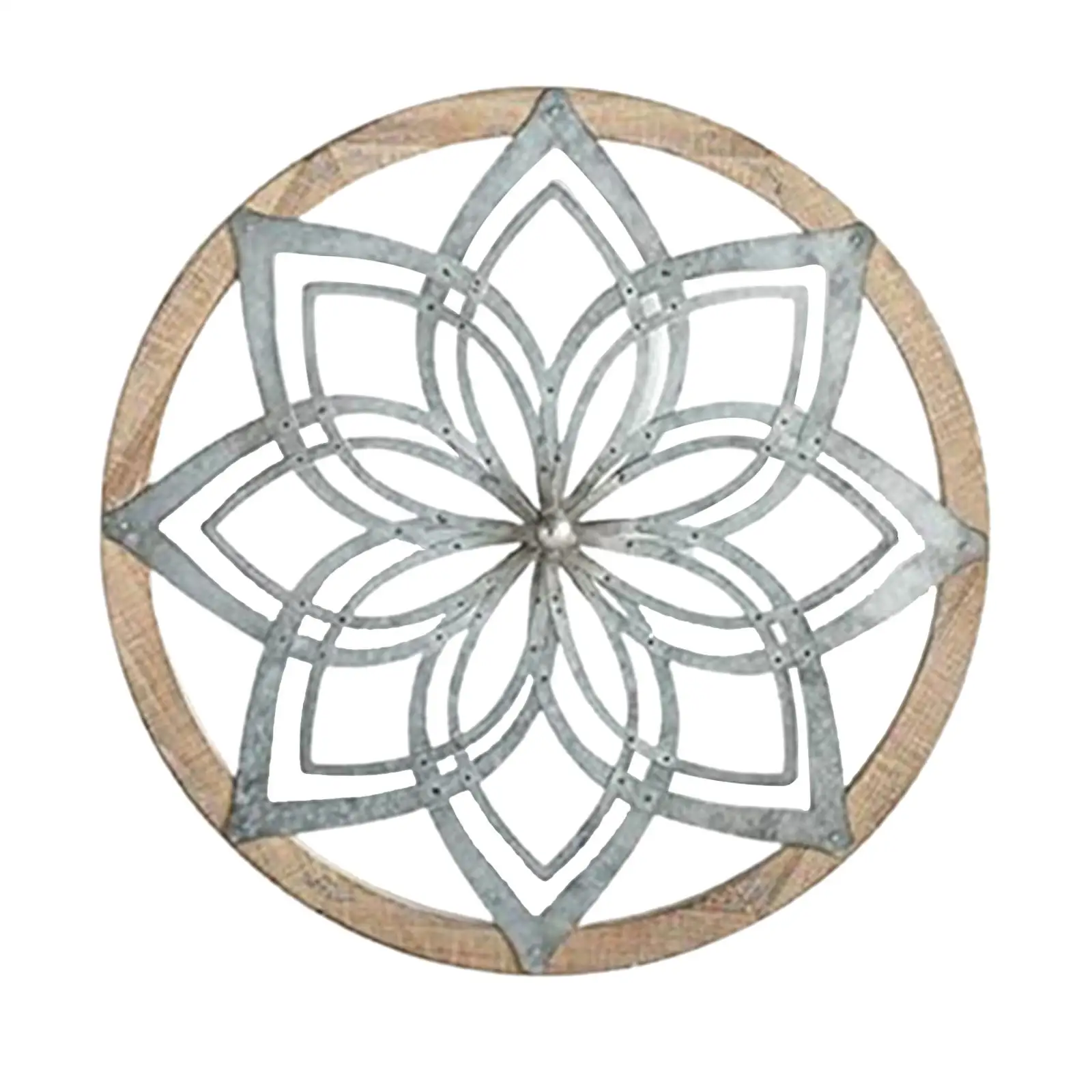 Round Metal Wall Decoration with Medallions. Home Living Room Wall Sculptures