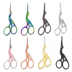 9.4/11.5cm Stainless Steel Vintage Crane Scissors for Tailor Cross Stitch DIY Handmade Craft Clothing Sewing Tool Accessories