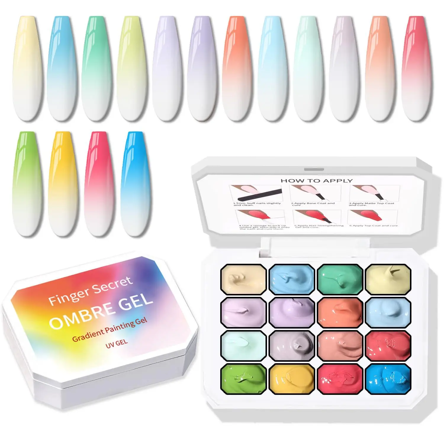 

Гель-лак для ногтей Pat Painting Gel, 12 или 16 оттенков, без HEMA, для УФ/LED-ламп, смываемый, гель-лак для создания эффекта «Blooming», градиентный гель-лак для рисования
