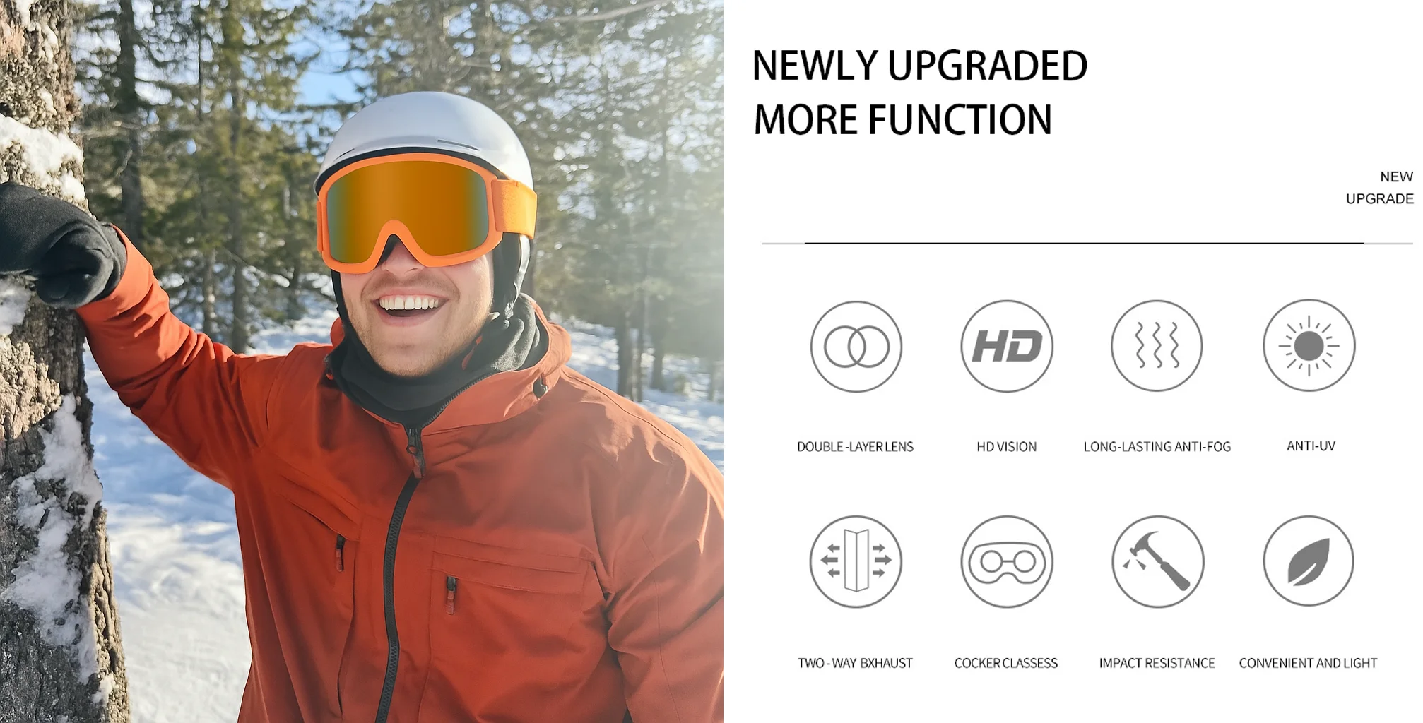 

Бестселлер, лыжные очки с противотуманными линзами и оправой из ТПУ, лыжные очки, очки для зимних видов спорта, очки для сноуборда, зимние очки